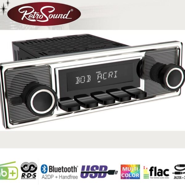 RETROSOUND RSD-BECKER-BLACK-2 DAB DAB Komplett-Set Becker Chrome mit Zubehör
