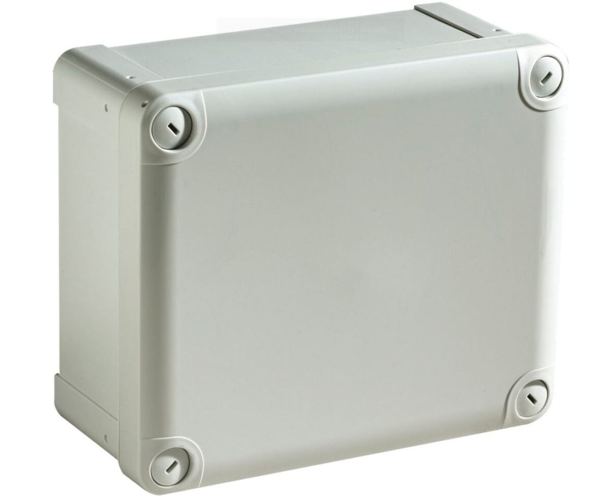 Abzweigdose Thalassa, Gehäuse ABS lichtgrau 116x116x62 mm – Bild 1