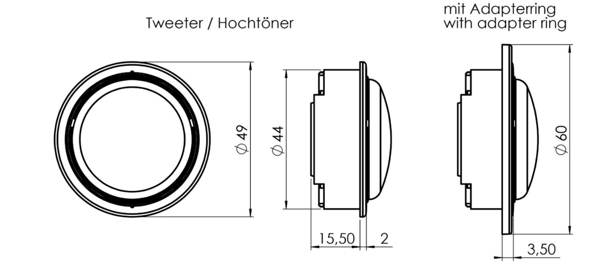 ETON 28 mm hand coated Fabric-Dome Hochtöner – Bild 8
