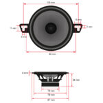 CP87 Koaxial-Lautsprecher ohne Gitter, 87mm – Bild 2