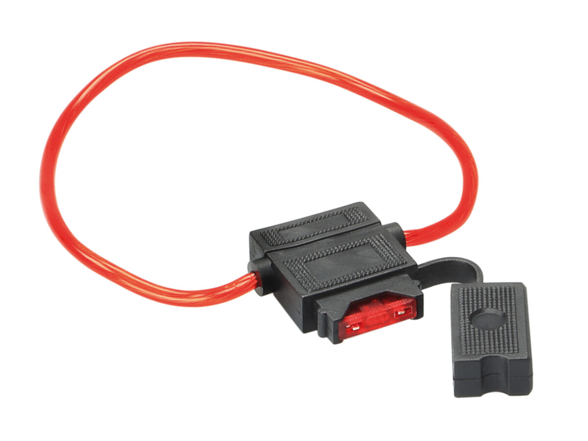 Sicherungshalter ATC 10A Sicherung / 30cm Kabel 1,5mm rot – Bild 1