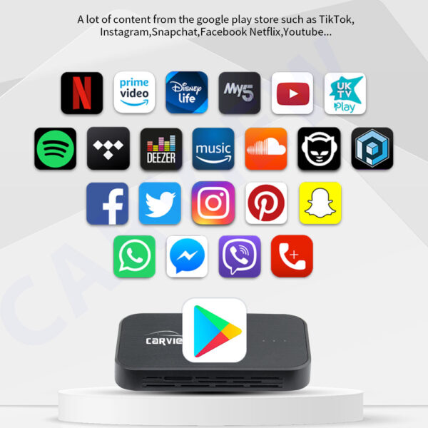 Wireless Box CarPlay und Android Auto für OEM radio mit Play Store