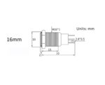 12V 16mm LED Druckknopf Taster Gelb – Bild 8
