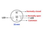 12V 16mm LED Druckknopf Taster Gelb – Bild 10