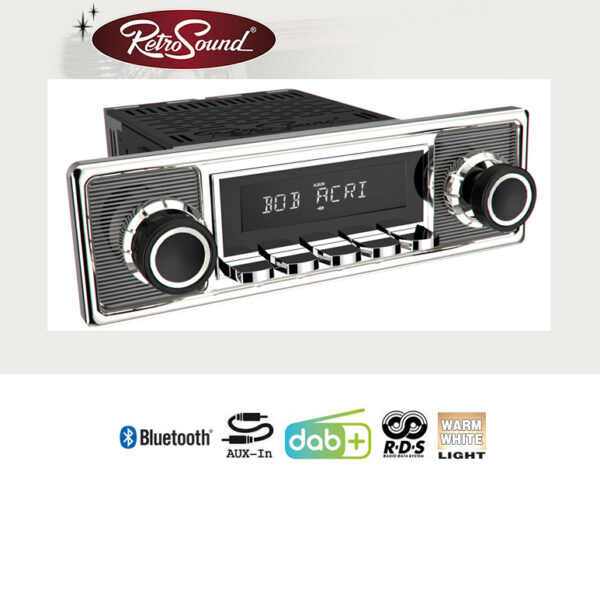 RETROSOUND MOTOR-1DAB-1 DAB Komplett-Set Becker Chrome mit Bluetooth