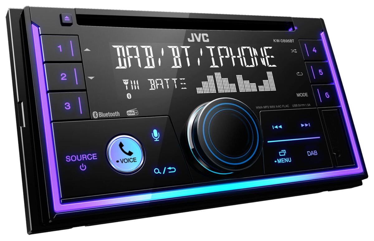 JVC KW-DB95BT-ANT Doppel-DIN CD/MP3-Autoradio mit DAB / Bluetooth / USB / iPod – Bild 2