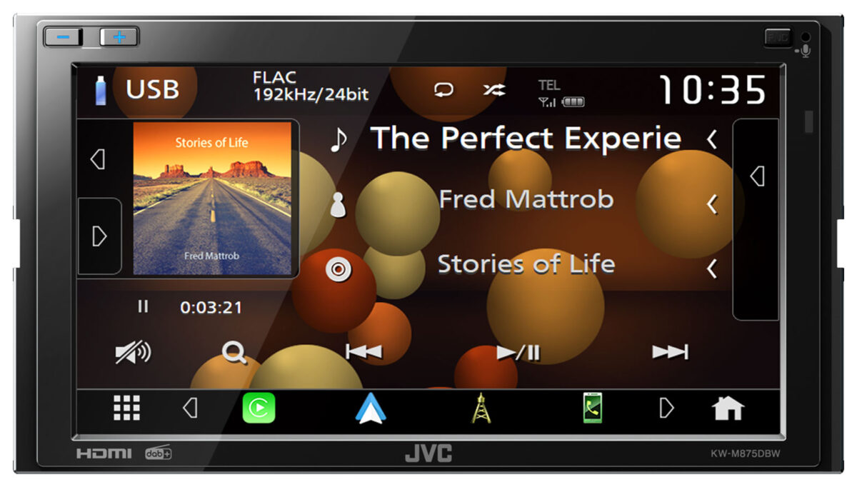 JVC KW-M875DBW - Doppel-DIN MP3-Autoradio mit Touchscreen / DAB/ Bluetooth/ USB – Bild 3