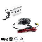 Ultra-Weitwinkel Rückfahrkamera, weiss, IP69K, Heckeinbau, 15m Kabel – Bild 2