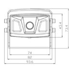 Ultra-Weitwinkel Rückfahrkamera, weiss, IP69K, Heckeinbau, 15m Kabel – Bild 3