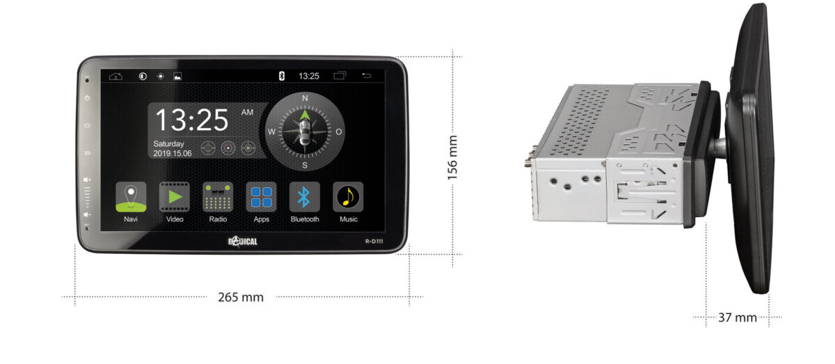 Radical R-D111 1-DIN Android Infotainer mit 10.1 Bildschirm – Bild 13