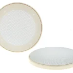 Lautsprechergitter Satz 100mm 2-teilig weiss Kunststoffring Metallgitter