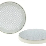 Lautsprechergitter Satz 87mm 2-teilig weiss Kunststoffring Metallgitter