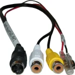 Adapter 4-Pin Mini DIN Stecker CV auf 2 Cinch BuchsenStrom