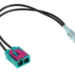 Antennenkabel DOPPEL FAKRA F - DIN M, Kabel 19cm
