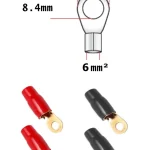 HA64 Ringösen 6 mm 8,4 mm 2 x rot / 2 x schwarz