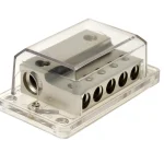 Verteilerblock silber 2 x 35 - 50 mm / 5 x 20 mm