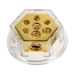Verteilerblock gold 2 x 20 mm / 4 x 10 mm