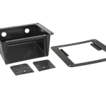 2-DIN Radioblende Universalmontage schwarz