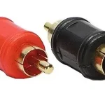 Cinch Adapter 2x Cinch-Stecker - 2x Cinch-Stecker Schwarz und Rot