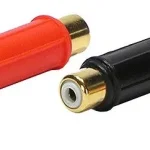 Cinch Adapter 2x Cinch-Buchse - 2x Cinch-Buchse Schwarz und Rot