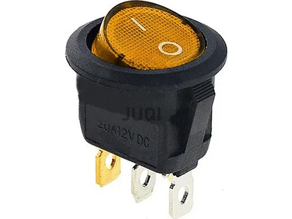 92702.webp SCHALTER EIN-AUS GELB 12V DC MIT KONTROLL LED – Bild 1