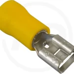 FLACHSTECKHÜLSE GELB 4.0-6.0 MM / 6.3MM10