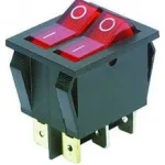 WIPPENSCHALTER, 6-POLIG ROT AC 250V/15A