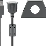 USB-Einbaubuchse mit 120cm Kabel