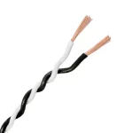Verdrillte Kabel 2x0.5mm Weiss/Schwarz