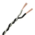 Verdrillte Kabel 2x0.5mm Grau/Schwarz