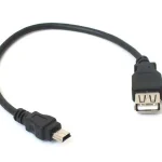 AMPIRE USB-BUCHSE MINI-USB 5P. KABEL 20CM