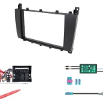 R-D030 Montageset für Mercedes schwarz matt lackiert