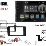 Radical R-D211 2-DIN DAB mit Montageset für Audi A3 Teilaktiv