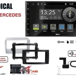 Radical R-D211 2-DIN DAB mit Montageset für Mercedes schwarz matt lackiert