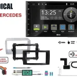Radical R-D211 2-DIN DAB Montageset für Mercedes schwarz matt lackiert