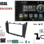 Radical R-D211 2-DIN DAB mit Montageset für Mercedes schwarz matt lackiert