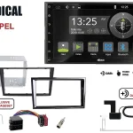 Radical R-D211 2-DIN DAB Montageset für Opel schwarz nicht lackiert