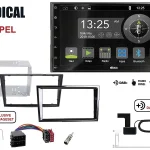 Radical R-D211 2-DIN DAB mit Montageset für Opel schwarz glänzend PIANO