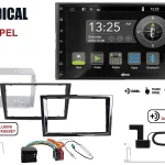 Radical R-D211 2-DIN DAB Montageset für Opel schwarz nicht lackiert