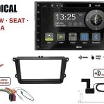 Radical R-D211 2-DIN DAB mit Montageset für VW SEAT SKODA