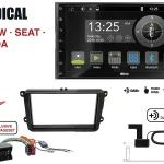 Radical R-D211 2-DIN DAB mit Montageset für R-D211 und VW SEAT SKODA