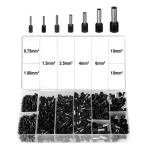 Aderendhülsen Sortiment, 0.75mm bis 10mm, schwarze Isolierung