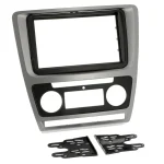 Radioblende SKODA Octavia 1Z ab 2009-13 2DIN silver metallic Klimaautomatik