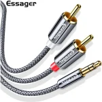 Audio Kabel 3,5mm Klinke auf 2x Cinch -RCA zu Jack 1 meter