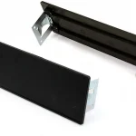 Universal-Blindplatte in DIN-Größe Abmessungen 194 x 62 mm Ausführung in Schwarz
